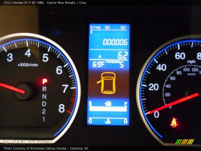 Glacier Blue Metallic / Gray 2011 Honda CR-V EX 4WD