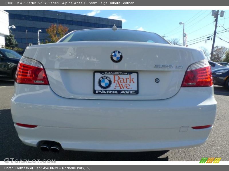Alpine White / Cream Beige Dakota Leather 2008 BMW 5 Series 528xi Sedan