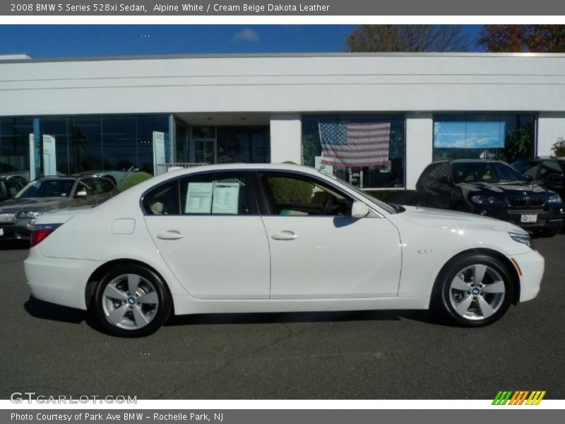 Alpine White / Cream Beige Dakota Leather 2008 BMW 5 Series 528xi Sedan