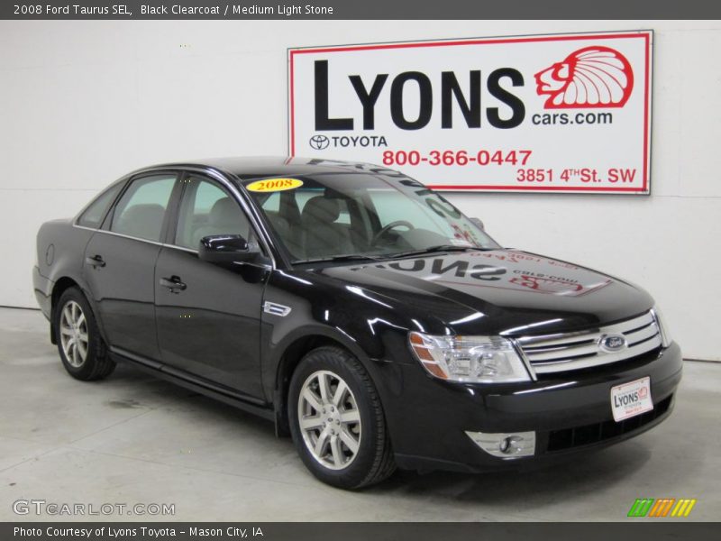 Black Clearcoat / Medium Light Stone 2008 Ford Taurus SEL