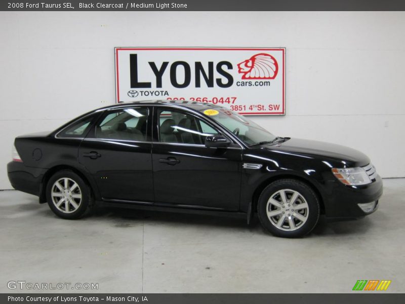 Black Clearcoat / Medium Light Stone 2008 Ford Taurus SEL