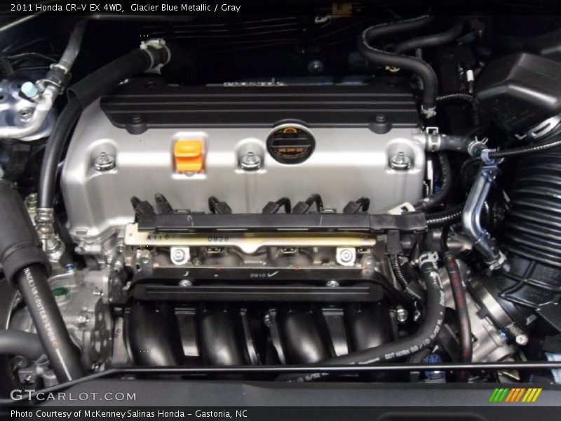 Glacier Blue Metallic / Gray 2011 Honda CR-V EX 4WD