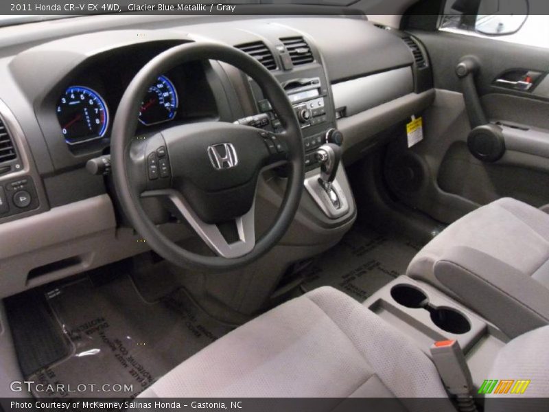 Glacier Blue Metallic / Gray 2011 Honda CR-V EX 4WD