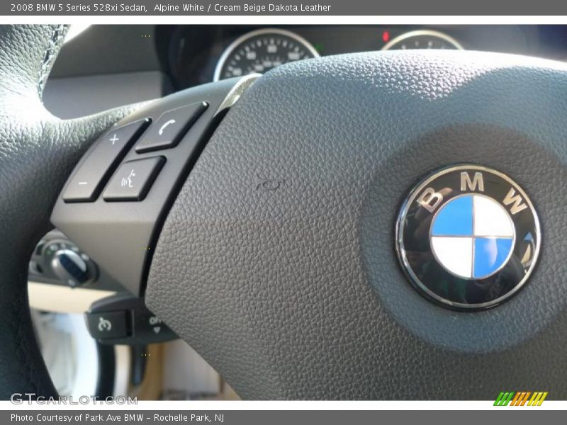 Alpine White / Cream Beige Dakota Leather 2008 BMW 5 Series 528xi Sedan