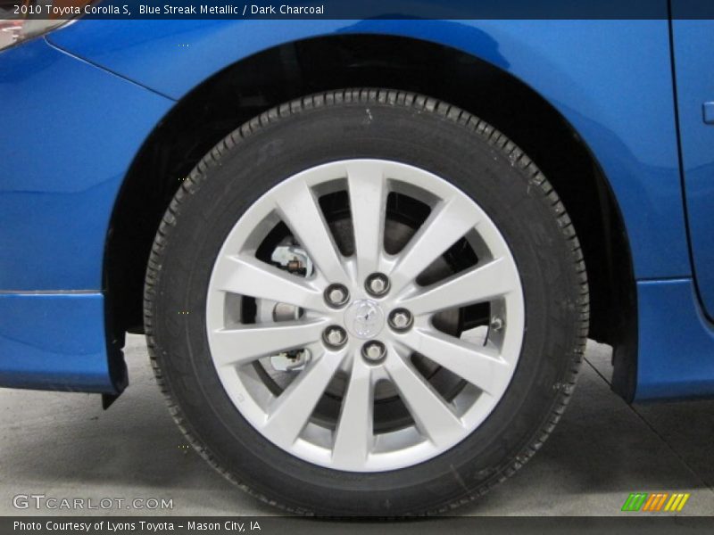 Blue Streak Metallic / Dark Charcoal 2010 Toyota Corolla S