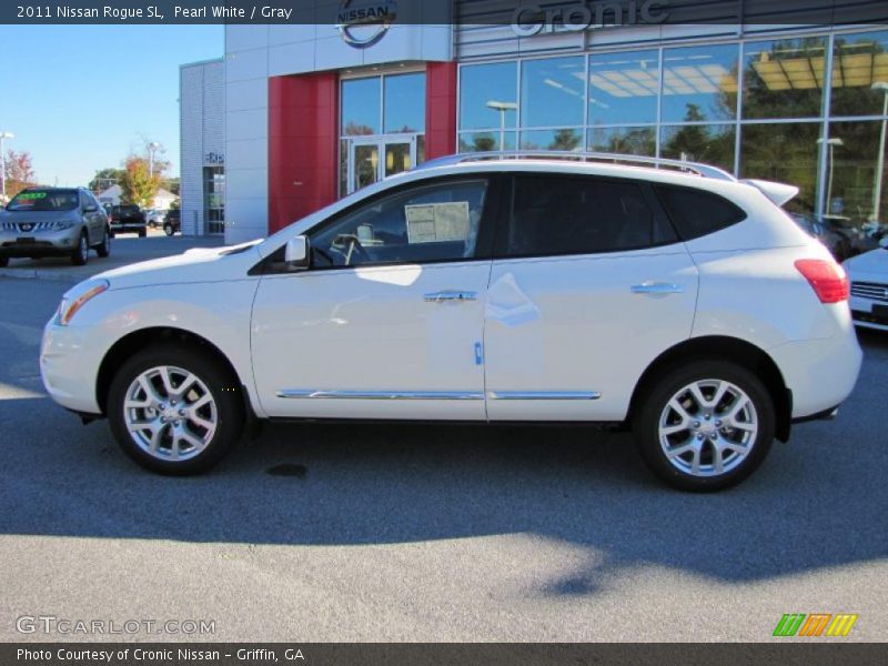 Pearl White / Gray 2011 Nissan Rogue SL