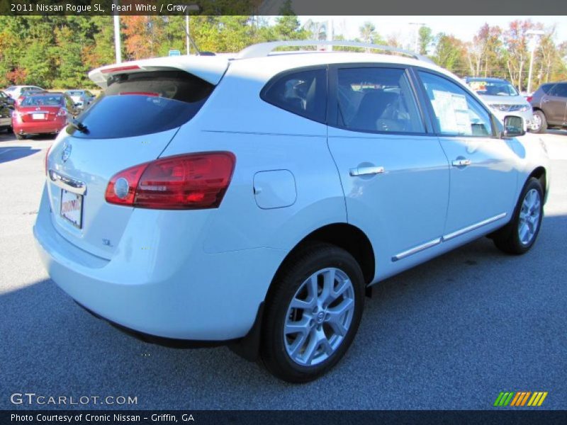 Pearl White / Gray 2011 Nissan Rogue SL