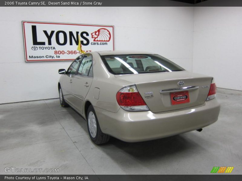 Desert Sand Mica / Stone Gray 2006 Toyota Camry SE