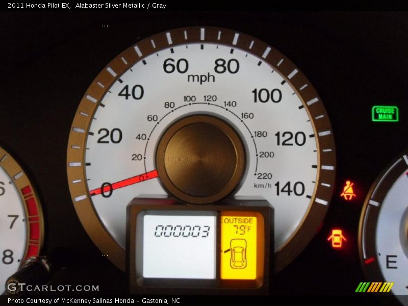Alabaster Silver Metallic / Gray 2011 Honda Pilot EX