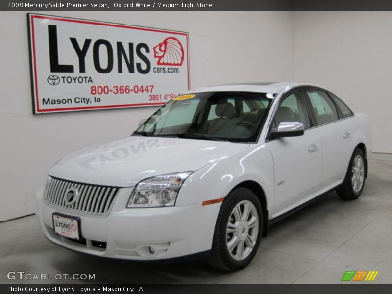 Oxford White / Medium Light Stone 2008 Mercury Sable Premier Sedan