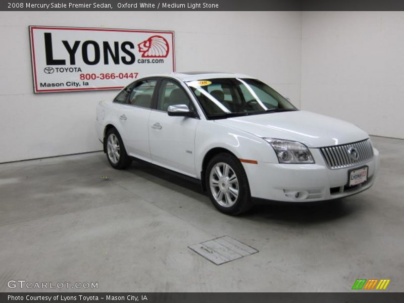 Oxford White / Medium Light Stone 2008 Mercury Sable Premier Sedan