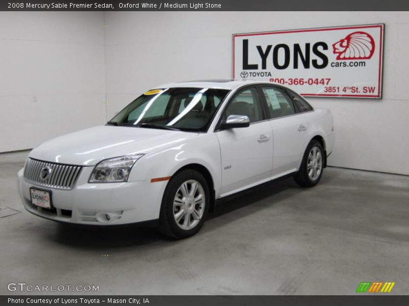 Oxford White / Medium Light Stone 2008 Mercury Sable Premier Sedan