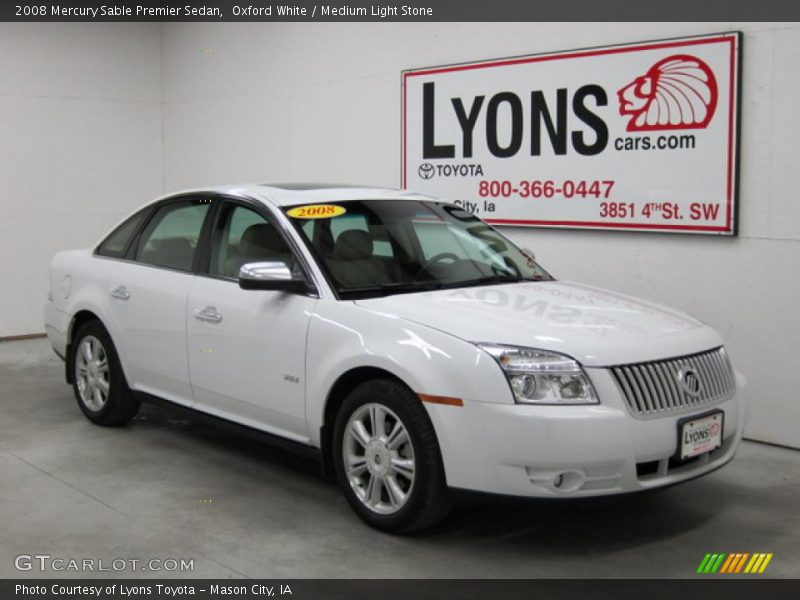 Oxford White / Medium Light Stone 2008 Mercury Sable Premier Sedan