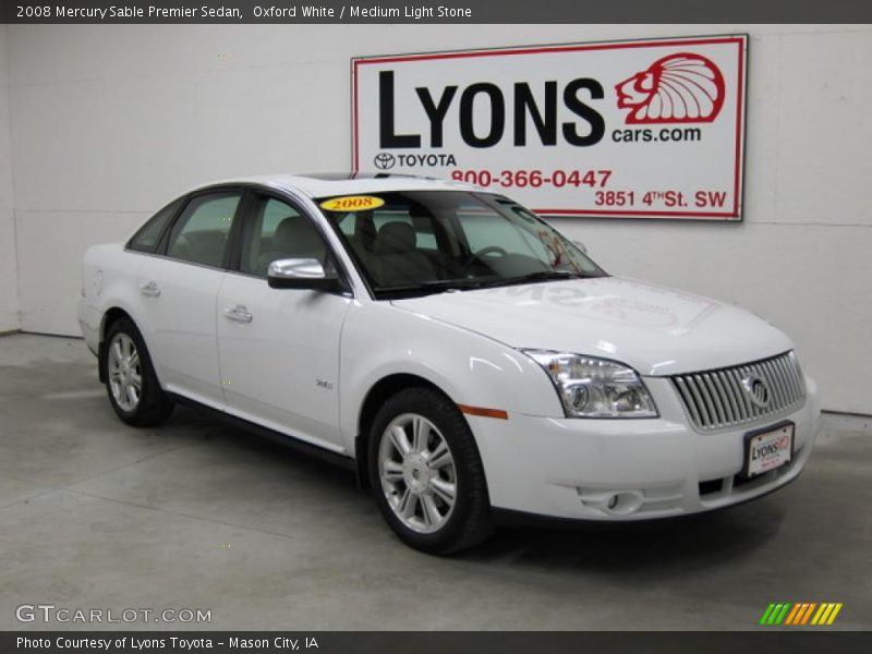 Oxford White / Medium Light Stone 2008 Mercury Sable Premier Sedan
