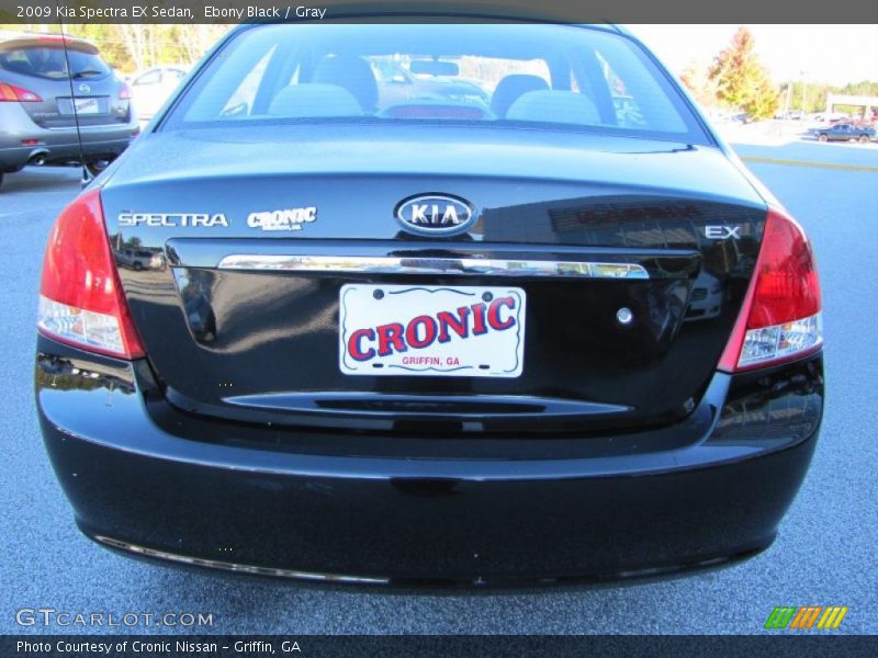 Ebony Black / Gray 2009 Kia Spectra EX Sedan