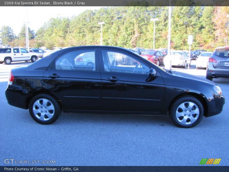 Ebony Black / Gray 2009 Kia Spectra EX Sedan