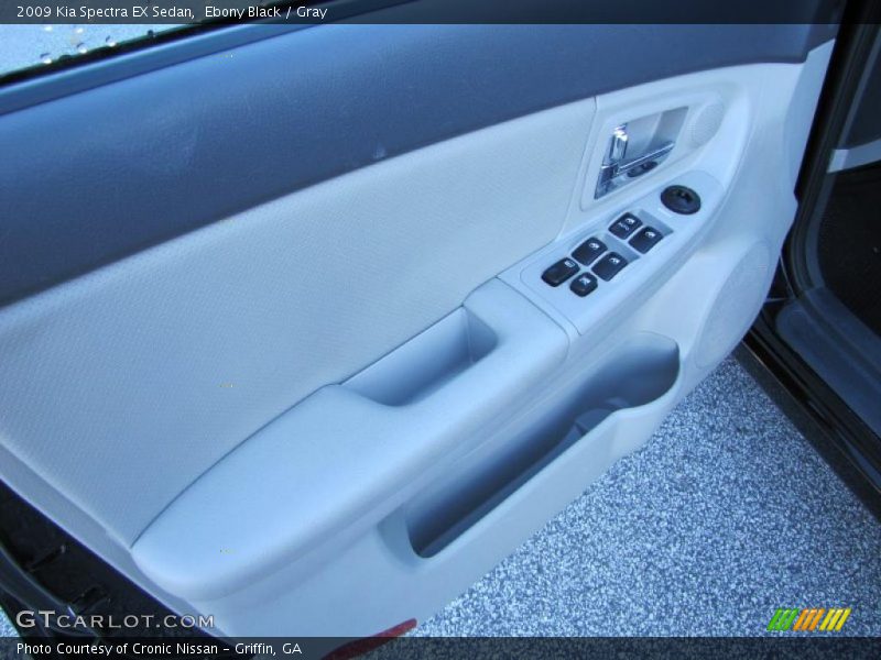 Ebony Black / Gray 2009 Kia Spectra EX Sedan