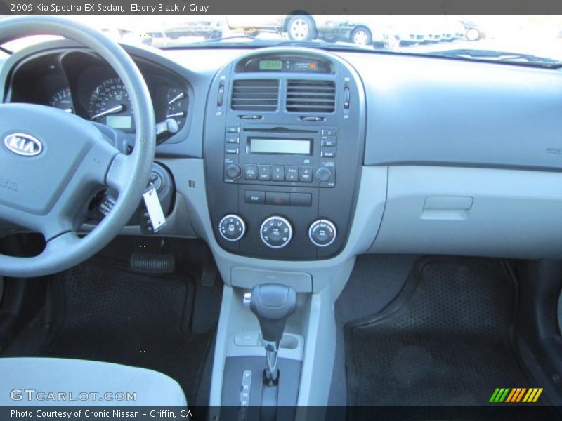 Ebony Black / Gray 2009 Kia Spectra EX Sedan