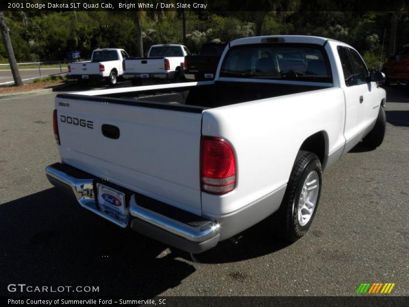 Bright White / Dark Slate Gray 2001 Dodge Dakota SLT Quad Cab