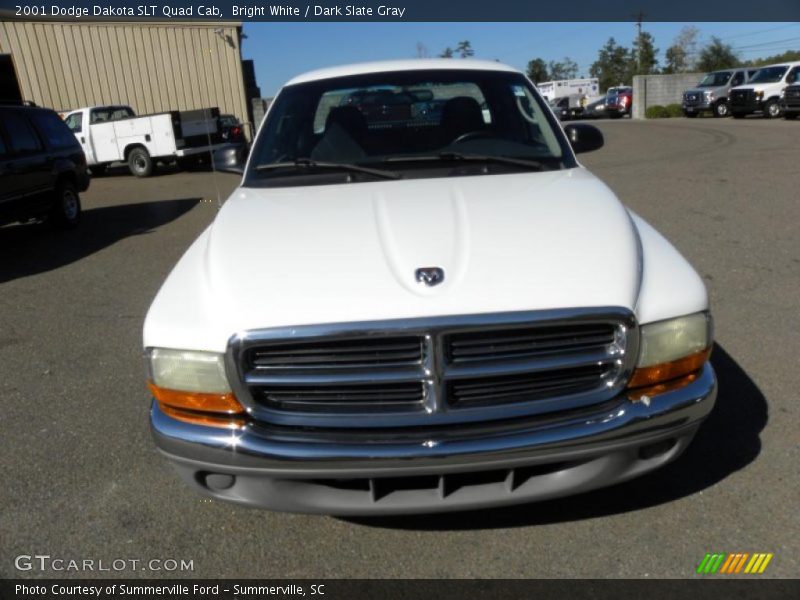 Bright White / Dark Slate Gray 2001 Dodge Dakota SLT Quad Cab