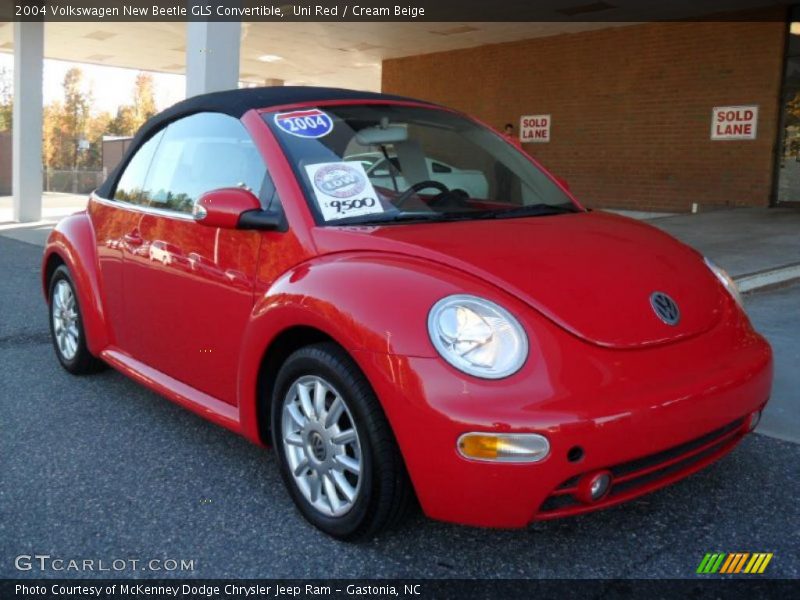 Uni Red / Cream Beige 2004 Volkswagen New Beetle GLS Convertible