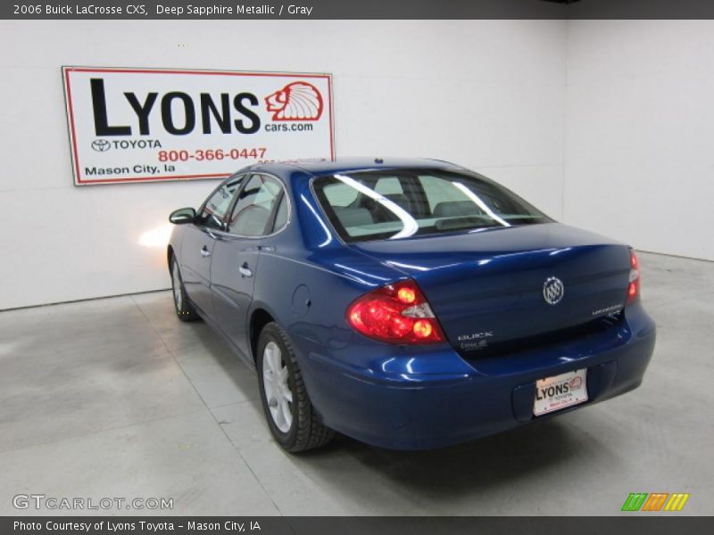 Deep Sapphire Metallic / Gray 2006 Buick LaCrosse CXS