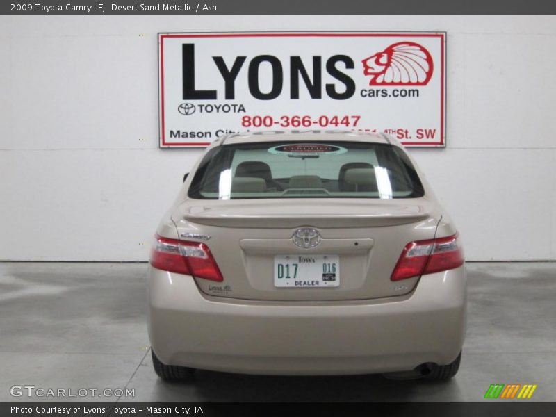 Desert Sand Metallic / Ash 2009 Toyota Camry LE