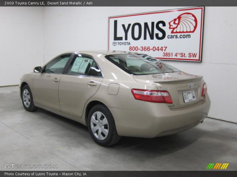Desert Sand Metallic / Ash 2009 Toyota Camry LE