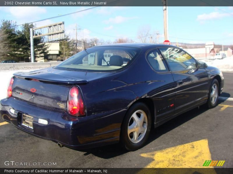 Navy Blue Metallic / Neutral 2002 Chevrolet Monte Carlo SS
