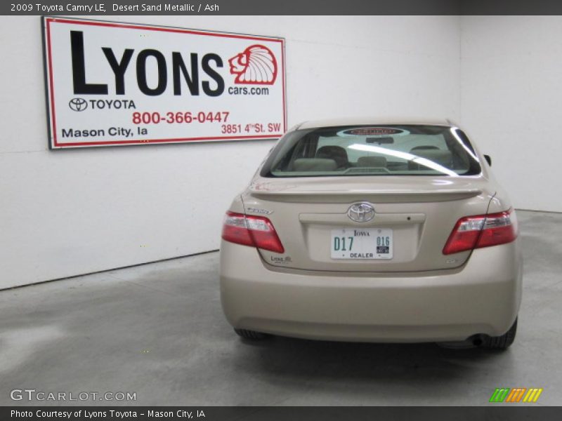 Desert Sand Metallic / Ash 2009 Toyota Camry LE