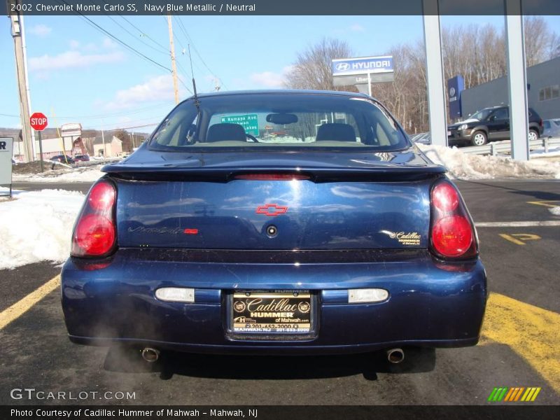 Navy Blue Metallic / Neutral 2002 Chevrolet Monte Carlo SS