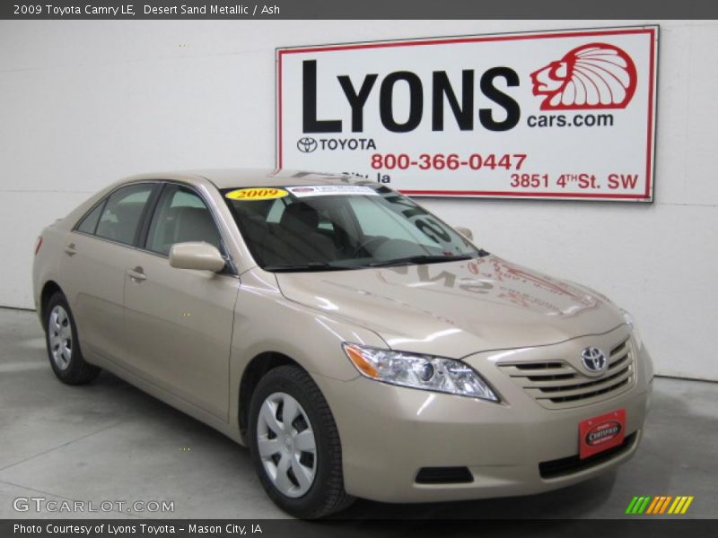 Desert Sand Metallic / Ash 2009 Toyota Camry LE