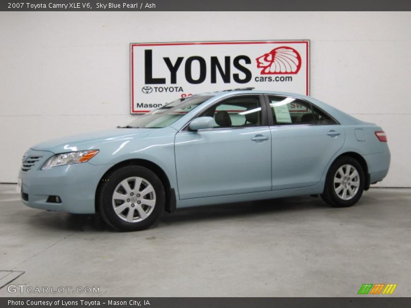 Sky Blue Pearl / Ash 2007 Toyota Camry XLE V6