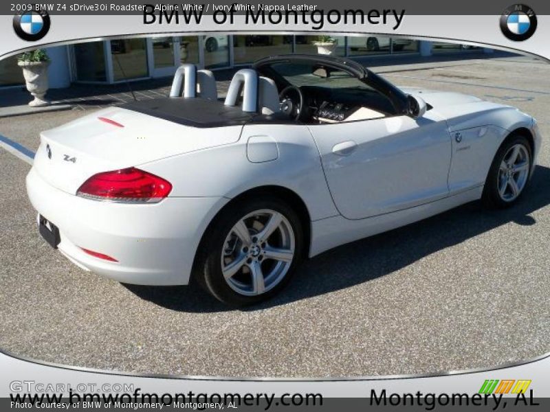Alpine White / Ivory White Nappa Leather 2009 BMW Z4 sDrive30i Roadster