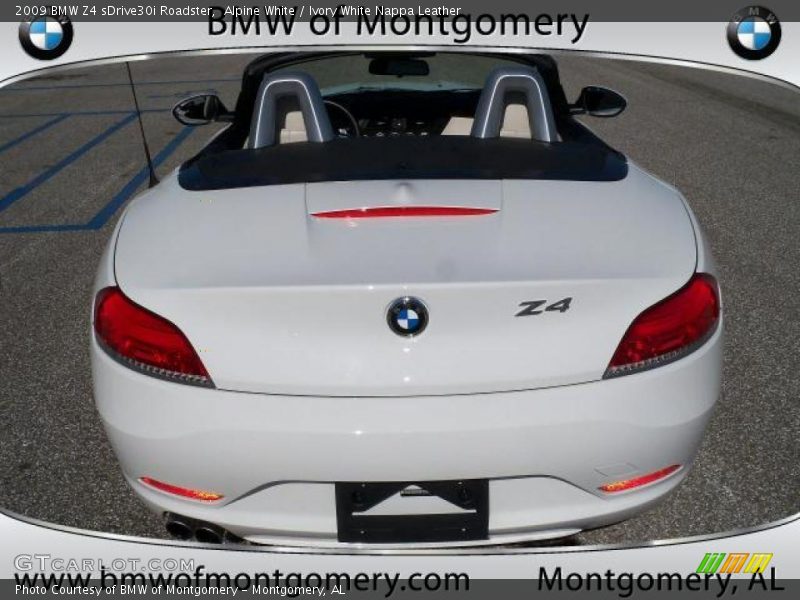Alpine White / Ivory White Nappa Leather 2009 BMW Z4 sDrive30i Roadster