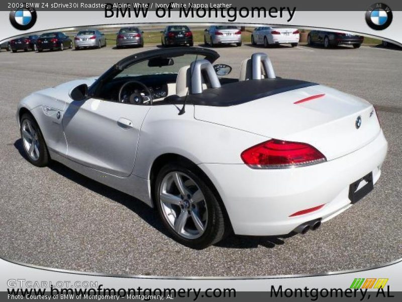 Alpine White / Ivory White Nappa Leather 2009 BMW Z4 sDrive30i Roadster