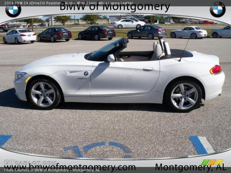 Alpine White / Ivory White Nappa Leather 2009 BMW Z4 sDrive30i Roadster
