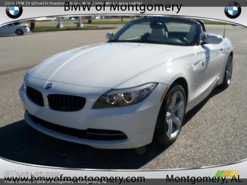Alpine White / Ivory White Nappa Leather 2009 BMW Z4 sDrive30i Roadster