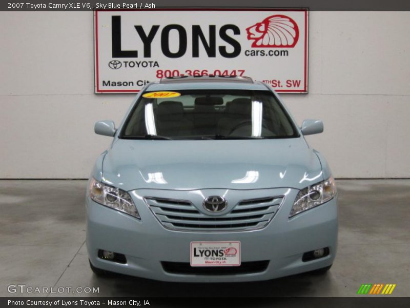 Sky Blue Pearl / Ash 2007 Toyota Camry XLE V6