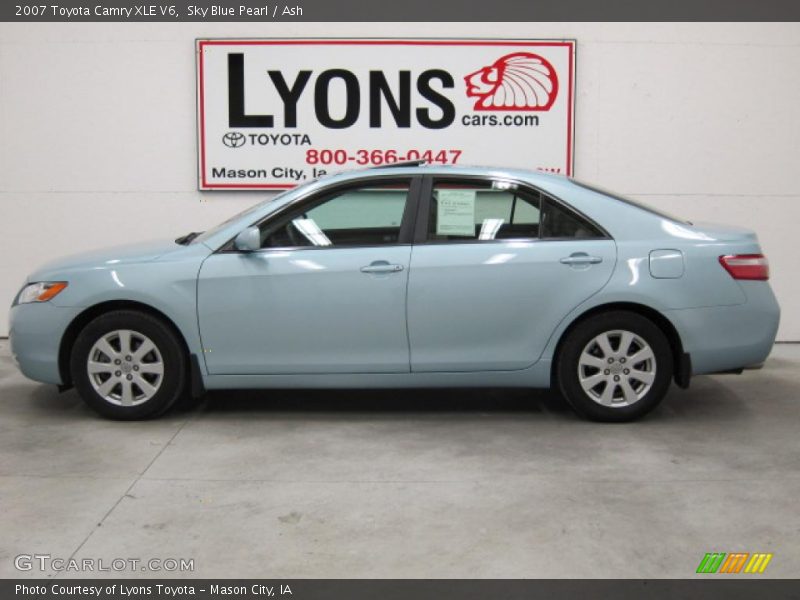 Sky Blue Pearl / Ash 2007 Toyota Camry XLE V6