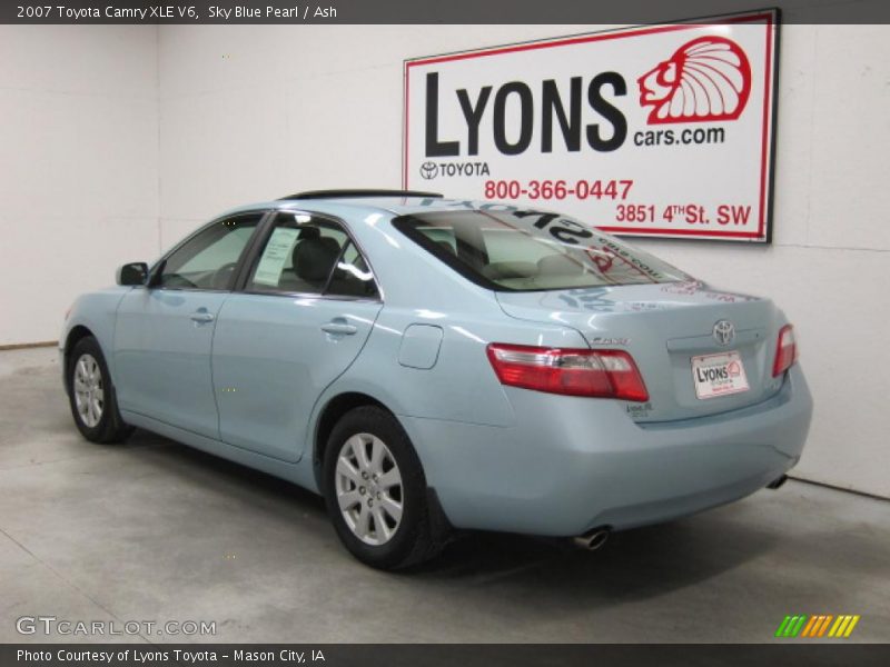 Sky Blue Pearl / Ash 2007 Toyota Camry XLE V6