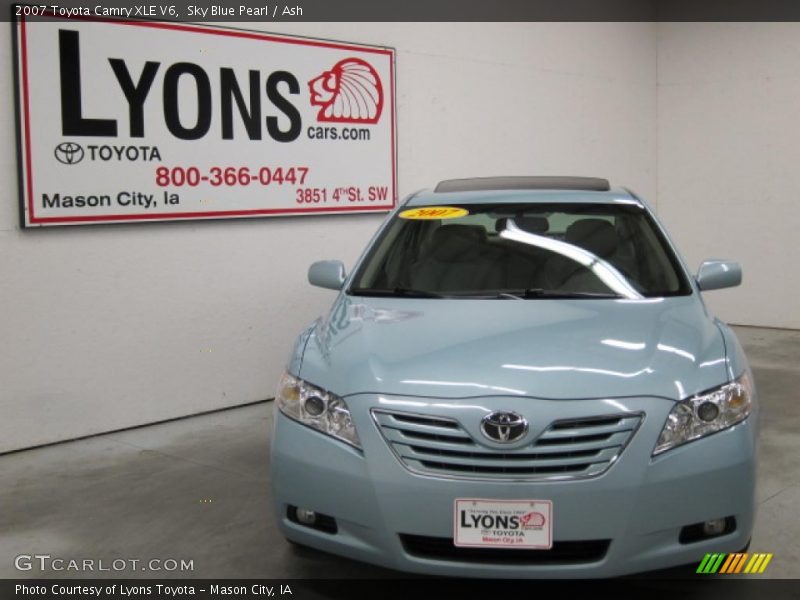 Sky Blue Pearl / Ash 2007 Toyota Camry XLE V6