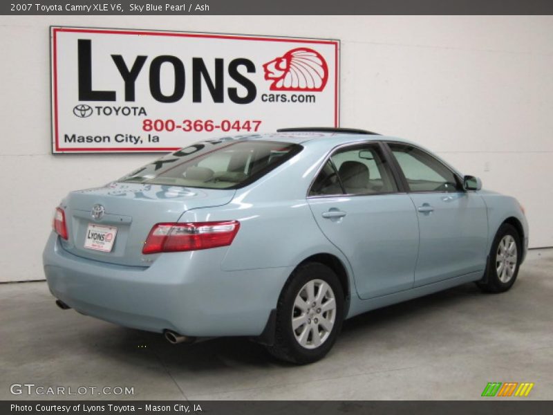 Sky Blue Pearl / Ash 2007 Toyota Camry XLE V6