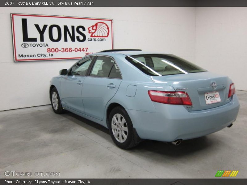 Sky Blue Pearl / Ash 2007 Toyota Camry XLE V6