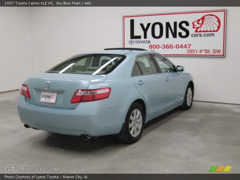 Sky Blue Pearl / Ash 2007 Toyota Camry XLE V6