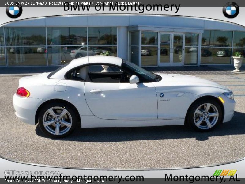 Alpine White / Ivory White Nappa Leather 2009 BMW Z4 sDrive30i Roadster