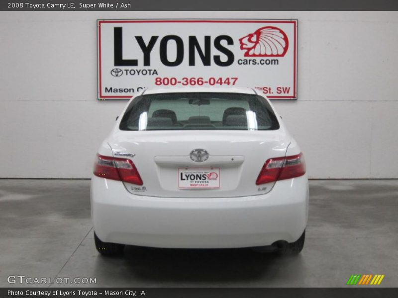 Super White / Ash 2008 Toyota Camry LE