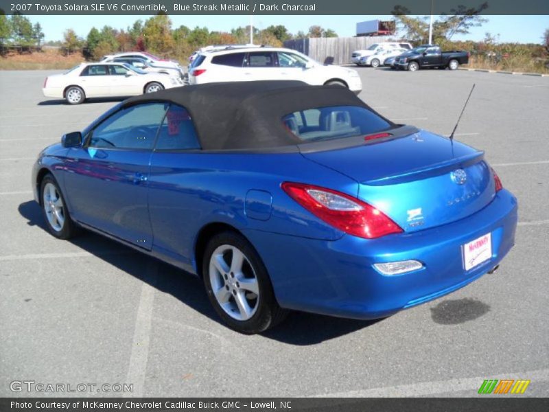 Blue Streak Metallic / Dark Charcoal 2007 Toyota Solara SLE V6 Convertible