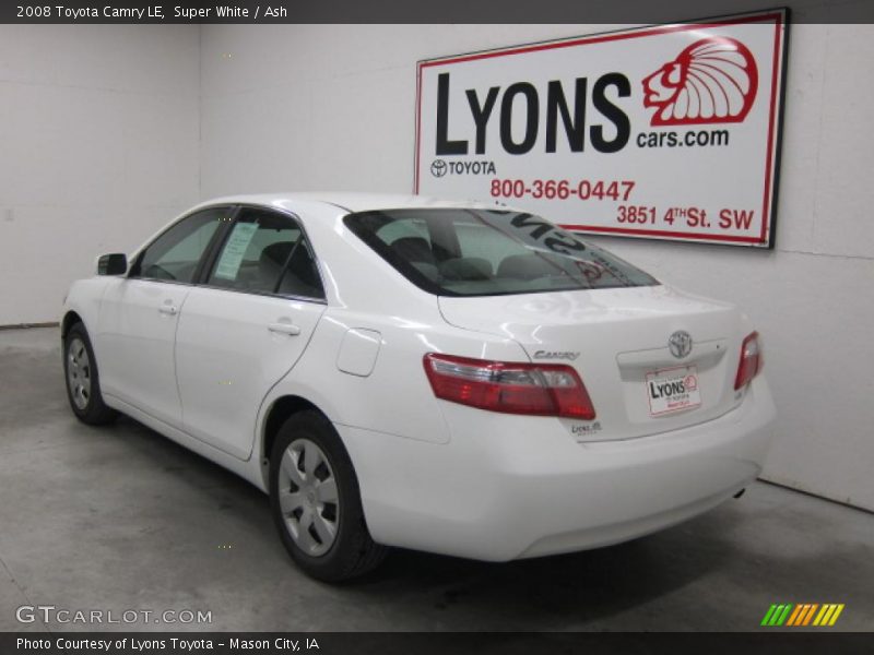 Super White / Ash 2008 Toyota Camry LE