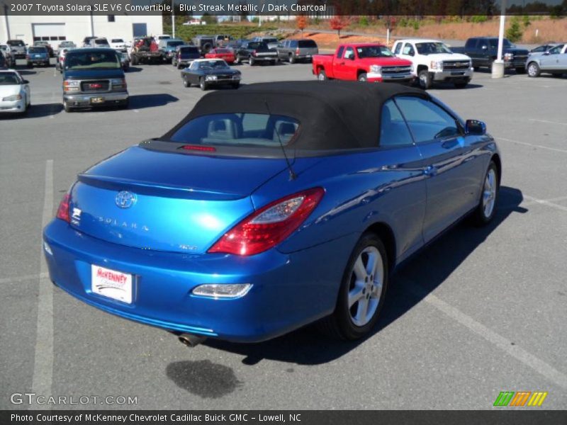 Blue Streak Metallic / Dark Charcoal 2007 Toyota Solara SLE V6 Convertible
